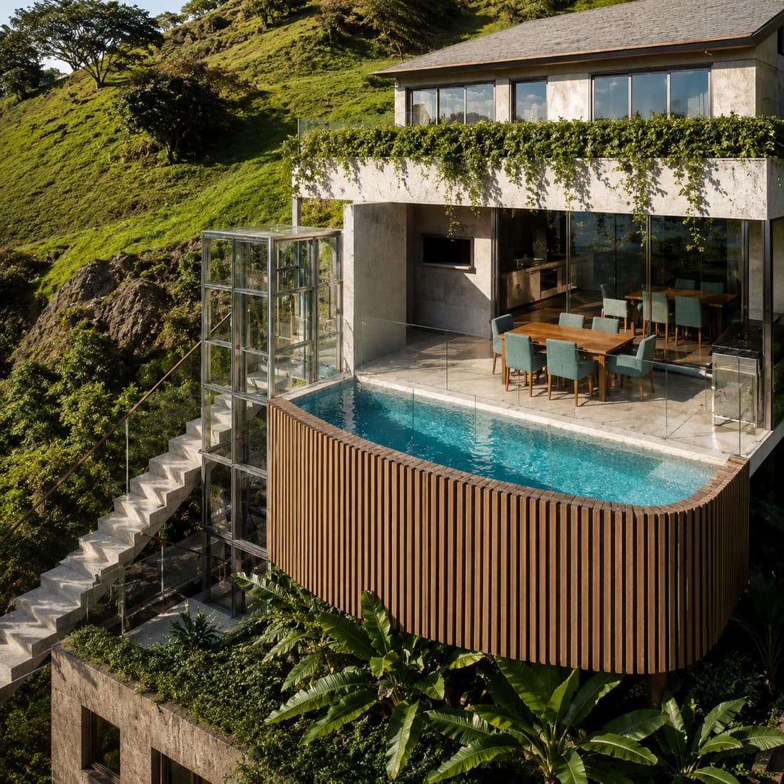 Central Coast, Hillside home
