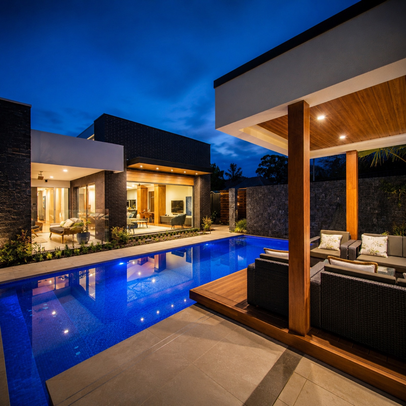 Griffith, New home and pool