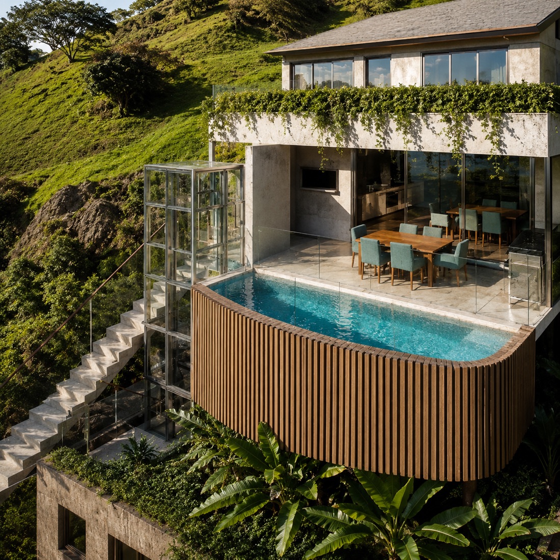 Central Coast, Hillside home