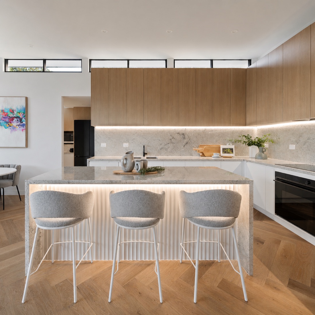 Coburg, Kitchen and living